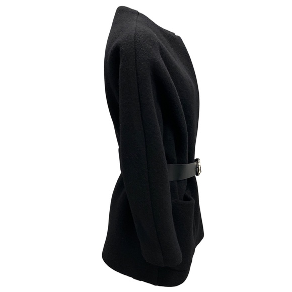 BA&SH BLACK NOIR MANTEAU CLIF WOOL LADY COAT - Picture 2 of 8